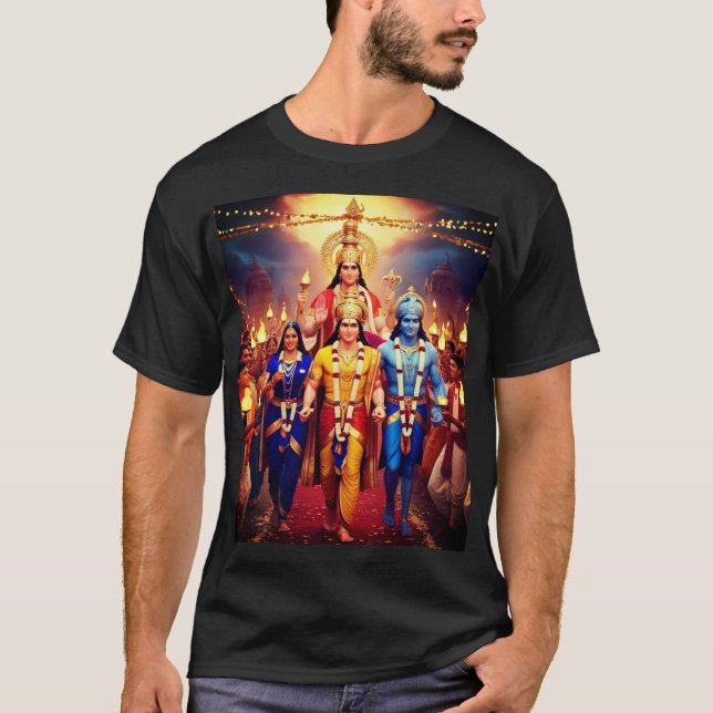 Camiseta Rama volta à Ayodhya T-Shirt | Celebrar Senhor (Frente)