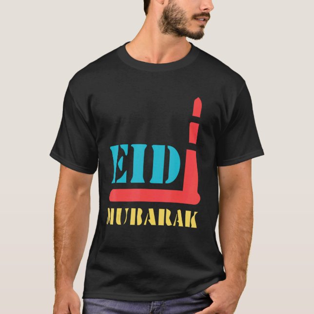 Camiseta Ramadã Celebração Muçulmanos Eid Mubarak 3 (Frente)
