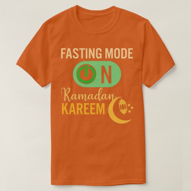 Camiseta Ramadan Fasting Fashion Sobre Felizes Muçulmanos R (Frente do Design)