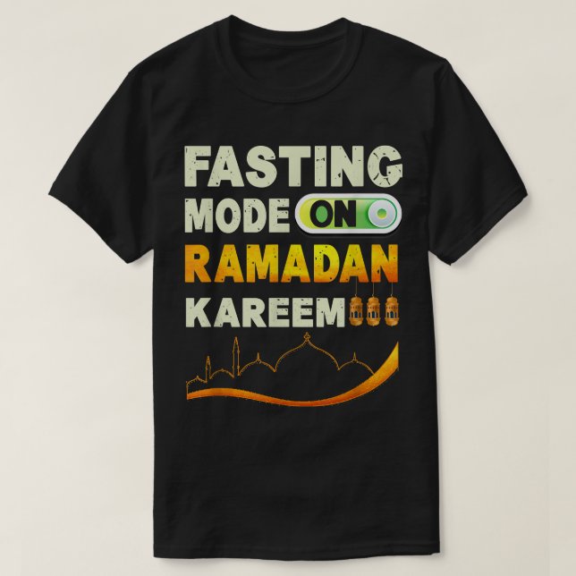 Camiseta Ramadan Fasting Fashion Sobre Felizes Muçulmanos R (Frente do Design)