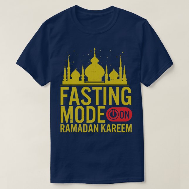 Camiseta Ramadan Fasting Fashion Sobre Felizes Muçulmanos R (Frente do Design)