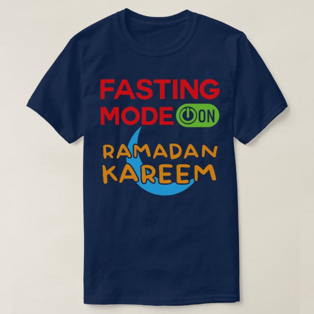 Camiseta Ramadan Fasting Fashion Sobre Felizes Muçulmanos R (Frente do Design)