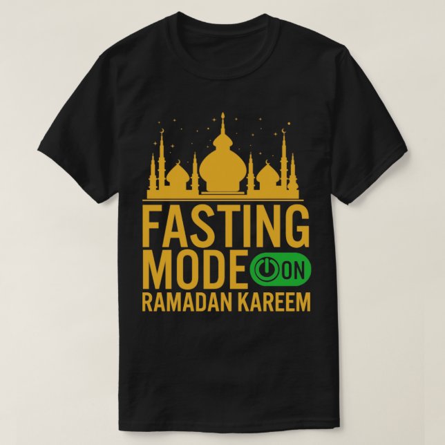 Camiseta Ramadan Fasting Fashion Sobre Felizes Muçulmanos R (Frente do Design)