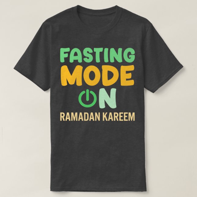 Camiseta Ramadan Fasting Fashion Sobre Felizes Muçulmanos R (Frente do Design)