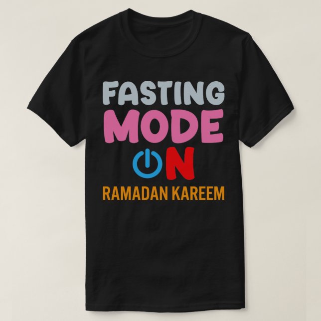 Camiseta Ramadan Fasting Fashion Sobre Felizes Muçulmanos R (Frente do Design)