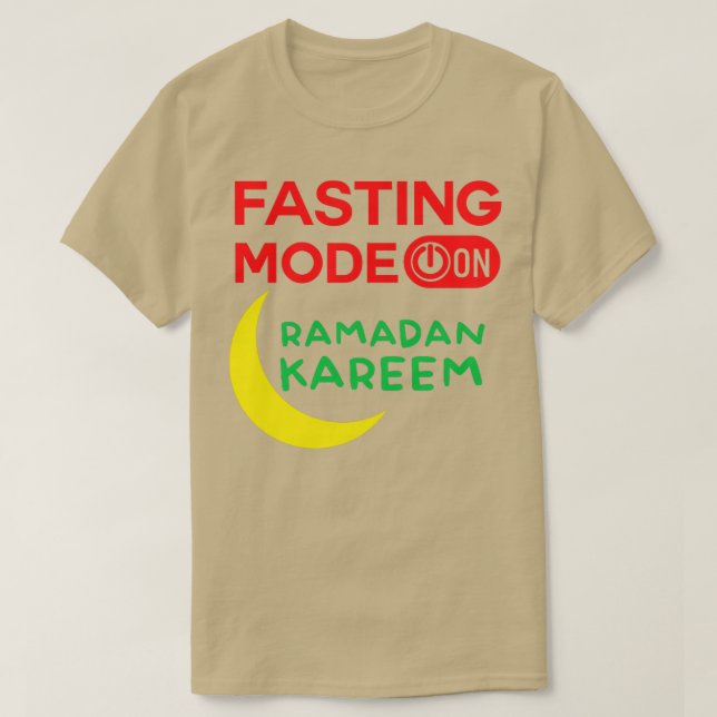 Camiseta Ramadan Fasting Fashion Sobre Felizes Muçulmanos R (Frente do Design)