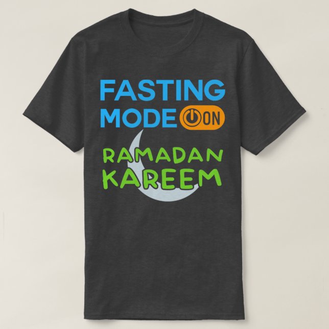 Camiseta Ramadan Fasting Fashion Sobre Felizes Muçulmanos R (Frente do Design)