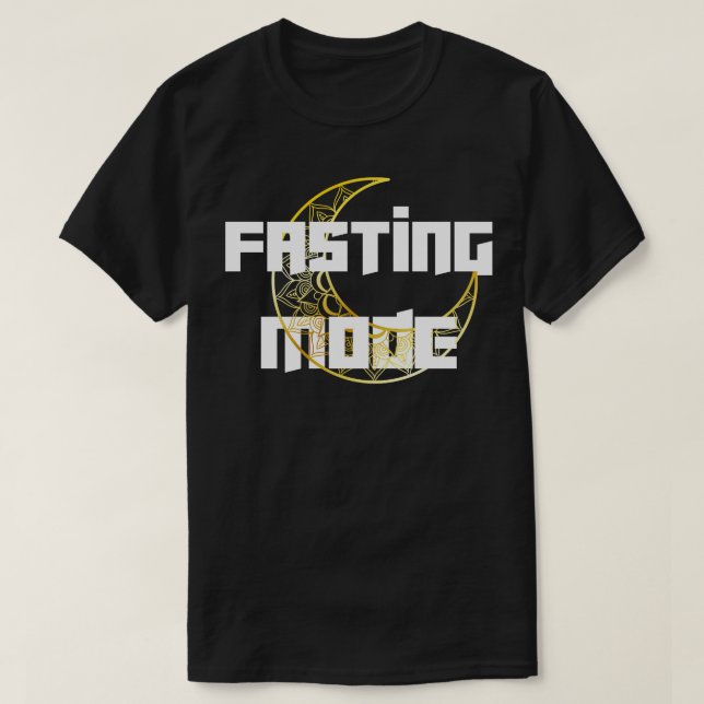 Camiseta Ramadan Fasting Mode No Presente Islâmico 2 (Frente do Design)
