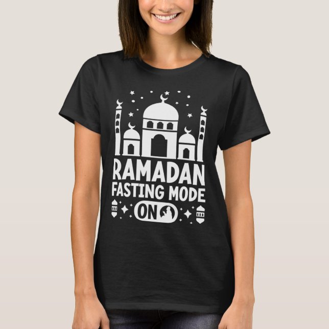 Camiseta Ramadan Fasting Mode On Allah Religion Koran Islam (Frente)