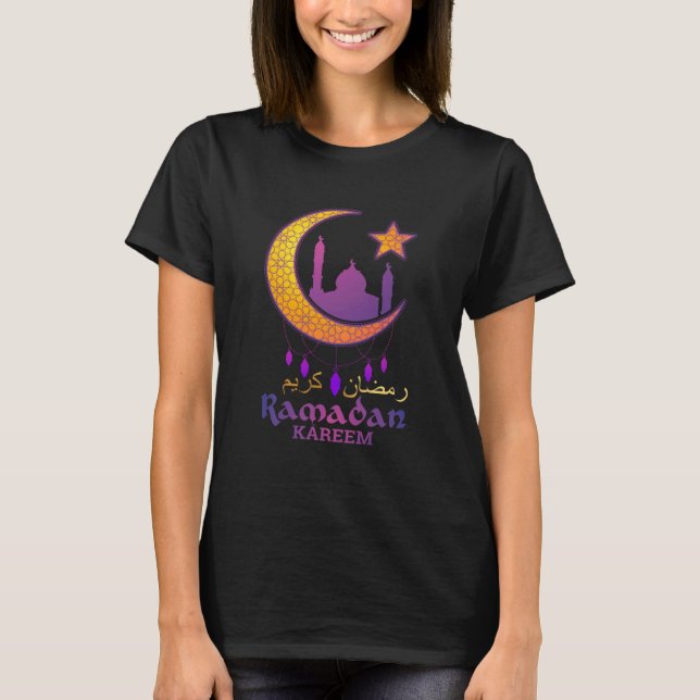Camiseta Ramadan Kareem and Mubarak Muslims Ramadan Moon (Frente)