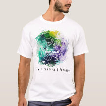 RAMADAN KAREEM em Abstrato Watercolor T-Shirt