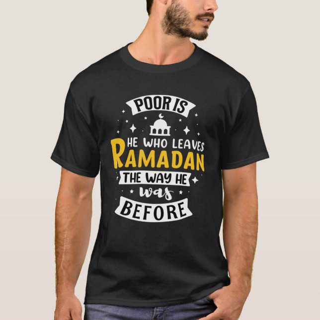 Camiseta Ramadan Kareem Fasting  For Muslim Islamic  Idea   (Frente)