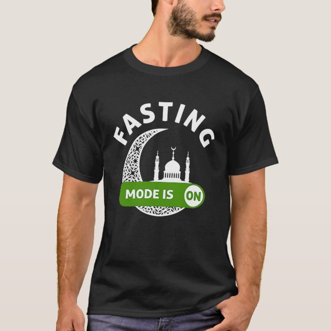 Camiseta Ramadan Kareem Fasting Mode, Muçulmano em jejum Ra (Frente)