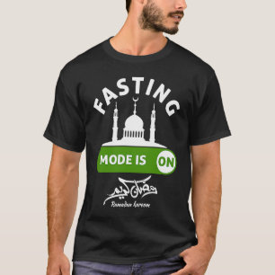 Camiseta Ramadan Kareem Fasting Mode, Muçulmano em jejum Ra