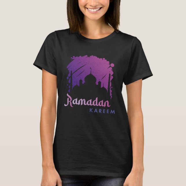 Camiseta Ramadan Kareem Mubarak Muslim Muslim month of fast (Frente)