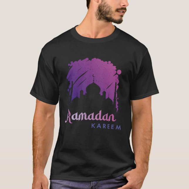 Camiseta Ramadan Kareem Mubarak Muslim Muslim month of fast (Frente)