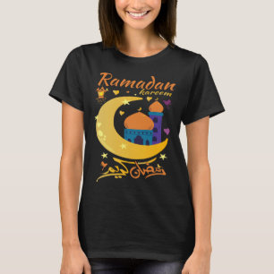 Camiseta Ramadan Kareem para Crianças Mulheres Feliz Ramadã