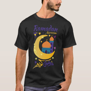 Camiseta Ramadan Kareem para Crianças Mulheres Feliz Ramadã