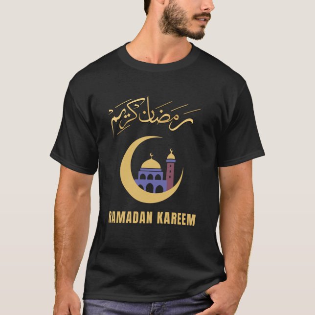 Camiseta Ramadan Karim Ramadan Mubarak para muçulmanos Men  (Frente)