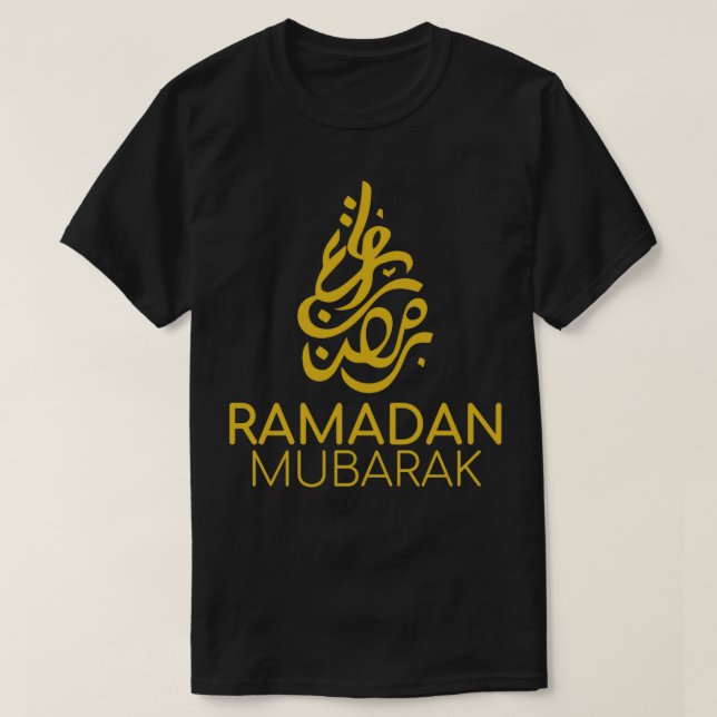 Camiseta Ramadan Mubarak - Prêmio de Caligrafia Árabe Islâm (Frente do Design)