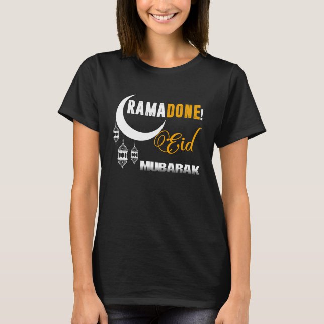 Camiseta Ramadan Ramadone EID Mubarak Ramadan Muçulmano Ára (Frente)