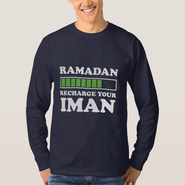 Camiseta Ramadan Recharge Your Iman Battery (Frente)