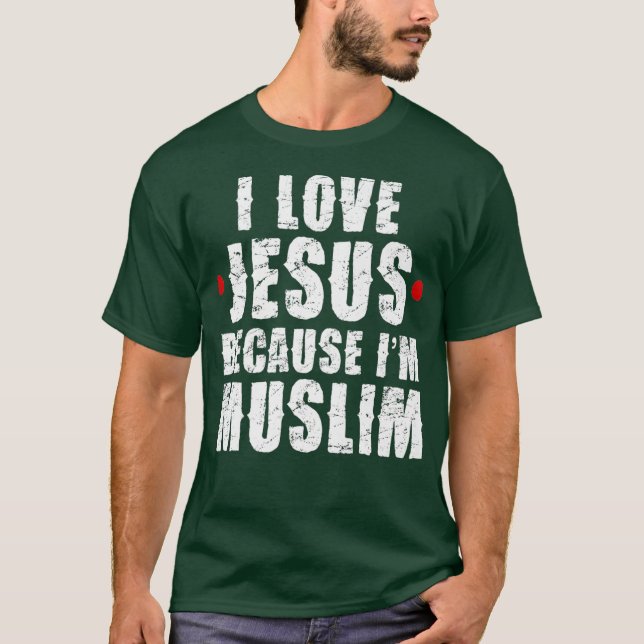 Camiseta Ramadan Shirt Mubarak Quran Eu Amo Jesus Muçulmano (Frente)