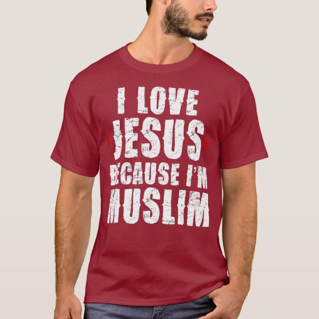 Camiseta Ramadan Shirt Mubarak Quran I Love Jesus Muslim (Frente)