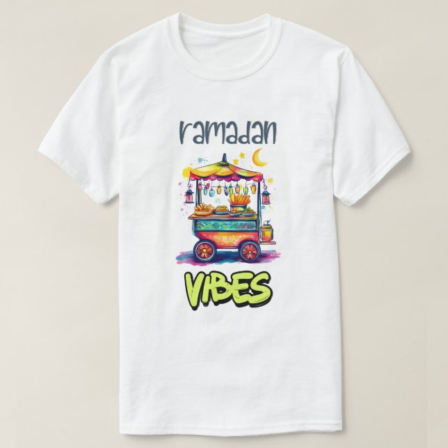 Camiseta Ramadan Vibes | Rua Árabe - Comida do Carrinho bri (Frente do Design)