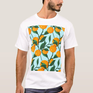 Camiseta Ramais de laranjas, impressão de citros.