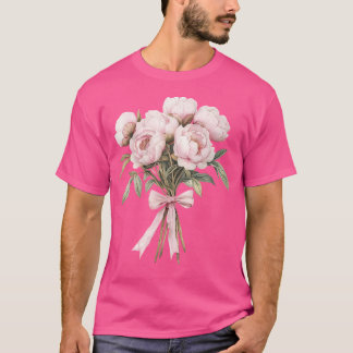 Camiseta Ramalhete de Peônia Coquete Inspirado Amante de Pl