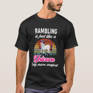 Camiseta Rambling Retro Unicorn Vintage Sunset
