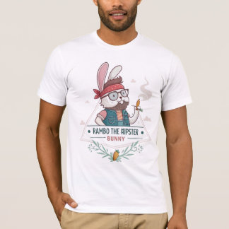 Camiseta Rambo, o coelho Hipster
