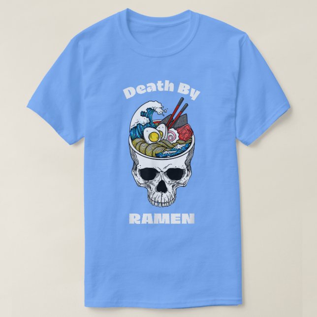 Camiseta Ramen Addicto Comida Japonês Oferece Anime Skull B (Frente do Design)