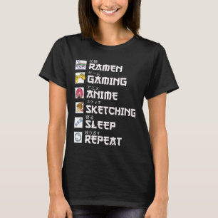 Camiseta Ramen Anime Jogos Otaku Anime Mangá Vídeo