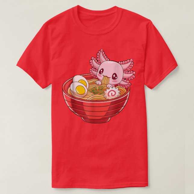 Camiseta Ramen Aolotl Kawaii Anime Comida Japonesa Garotas- (Frente do Design)