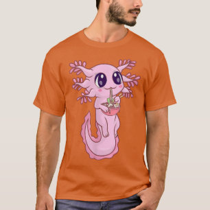 Camiseta Ramen Axolotl Kawaii Anime Comida Japonês Adolesce