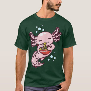 Camiseta Ramen Axolotl Kawaii Anime Comida Japonês Crianças