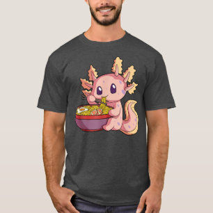 Camiseta Ramen Axolotl Kawaii Anime Comida Japonesa Garota-
