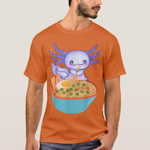 Camiseta Ramen Axolotl Kawaii Japonês Animadoras Adolescent