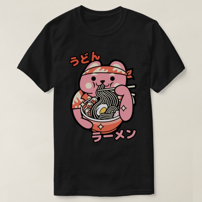 Camiseta Ramen Bowl Instant Ramen With Kawaii Character 2   (Frente do Design)