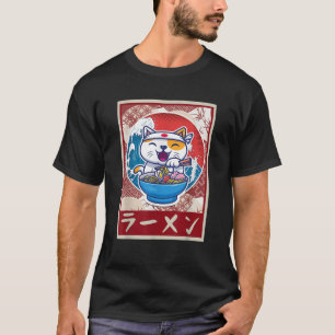 Camiseta Ramen Ca Kawaii Presente de Comida Japonesa Anime