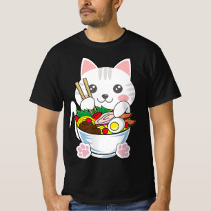 Camiseta Ramen Cat Anime Bowl Kawaii Neko Comida japonesa G