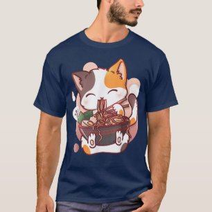Camiseta Ramen Cat Anime Kawaii Neko Japonês