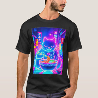 Camiseta Ramen Cat Animes Japoneses Aestético Kawaii