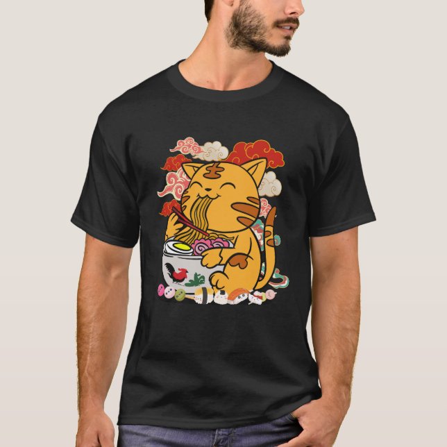 Camiseta Ramen Cat Bliss (Frente)