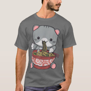 Camiseta Ramen Cat Japonês Anime Kawaii
