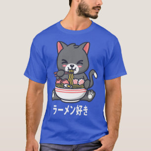 Camiseta Ramen Cat Japonês Anime Kawaii Girls Oficiais Tee