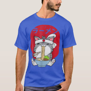 Camiseta Ramen Cat Japonês Anime Kawaii Lover 2022 Boys Gi