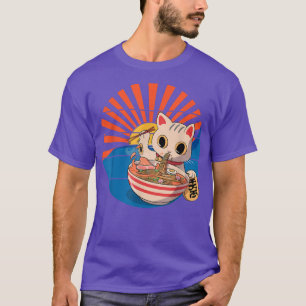 Camiseta Ramen Cat Japonês Kawaii Cute Anime
